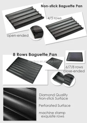 precio de fábrica de aluminio de ondas Bakeware 78/9 Comercial no pegan las ondas de PTFE Baguette bandeja para hornear pan francés de 800*600 mm.