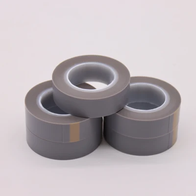 Ajuste del rodillo de alta calidad de cine de PTFE de color gris de 0,08 mm de espesor de cinta adhesiva de silicona Skived