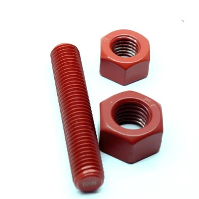 Fábrica de suministro al por mayor TEF/PTFE/poli recubierto/aceite pintado Industria química uso B7/DIN975 Varilla roscada