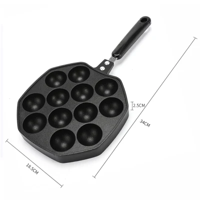 Pulpo Bolas Bandeja de hornear Inicio máquina antiadherente/Equipo de cocina Tipo Gas Molde de pan Takoyaki