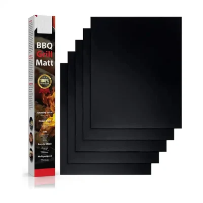 El medio ambiente Non-Stick reutilizable resistente al calor de PTFE Negro Barbacoa Mat