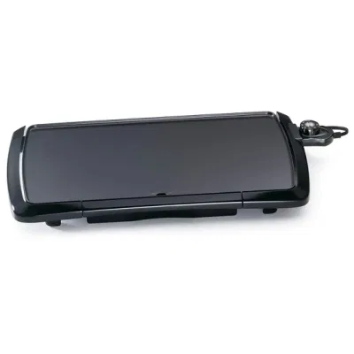 2023 Nuevo Diseño de Moda Mango de grano de madera de recubrimiento Non-Stick Grill eléctrico Barbacoa eléctrica mascar Pan bandeja para hornear.