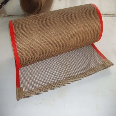 Malla de fibra de vidrio recubiertas de PTFE PTFE cinta transportadora de la correa de malla abierta 1x 0,5 mm