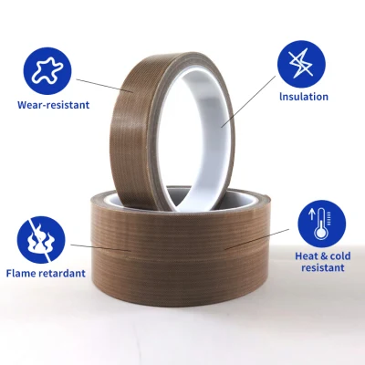 Aislamiento Teflon PTFE Film Coated Fiberglass tela Teflon silicona Cinta de papel para tenacidad