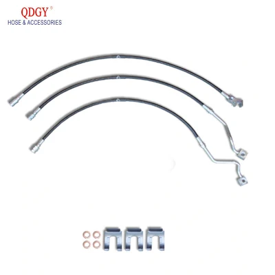 Tusk Front UTV longitud estándar Negro -FITS: Polaris Ranger RZR XP 1000 2014-2019 Teflon PTFE Acero inoxidable freno trenzado cable tubo de montaje de tubería