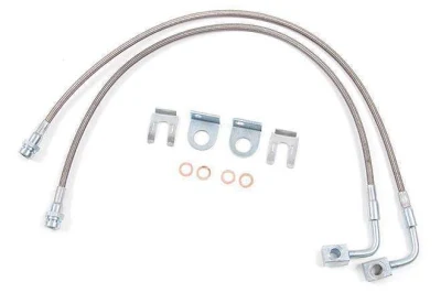 Tusk Front UTV longitud estándar Negro -FITS: Polaris Ranger RZR XP 1000 2014-2019 Teflon PTFE Acero inoxidable freno trenzado cable tubo de montaje de tubería