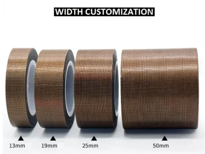 Cinta de fibra de PTFE antiestática cinta adhesiva de silicona resistente al desgaste Anti-Stick Tefloning Cinta