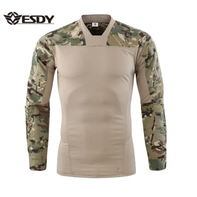  Camisa táctica de manga larga Camo uniforme de senderismo
