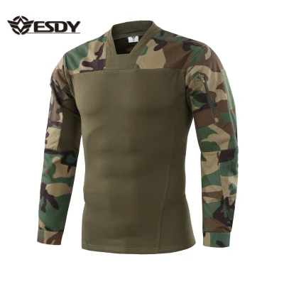 Camisa táctica de manga larga Camo uniforme de senderismo