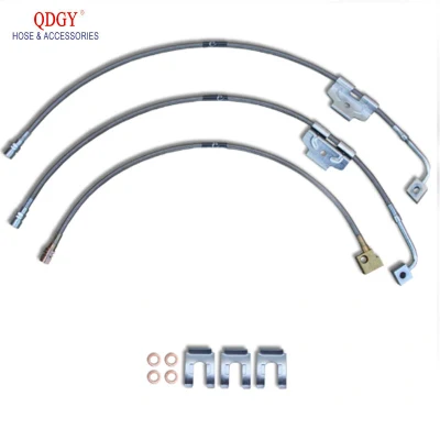 Tusk Front UTV longitud estándar Negro -FITS: Polaris Ranger RZR XP 1000 2014-2019 Teflon PTFE Acero inoxidable freno trenzado cable tubo de montaje de tubería