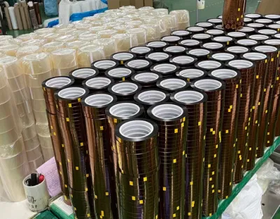 Cinta de película de poliimida ESD Kapton de doble cara con dedo de oro 0,1mm Cinta para cinta resistente al calor de poliimida de pintura en aerosol