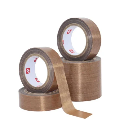 Resistente al calor Anti-Sticky para máquinas de sellado térmico Fibra de vidrio recubierta de PTFE Cinta adhesiva de silicona de tela de vidrio
