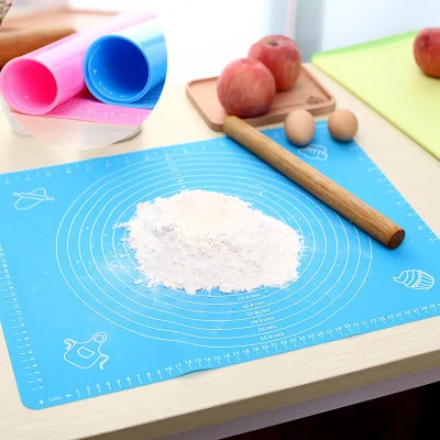 Pasta de silicona extra grueso Antideslizante Mat con la medición, Non-Stick, grande y grueso, de silicona para hornear Mat