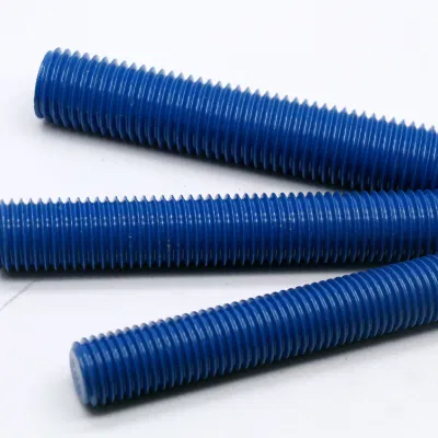 Fábrica de suministro al por mayor TEF/PTFE/poli recubierto/aceite pintado Industria química uso B7/DIN975 Varilla roscada