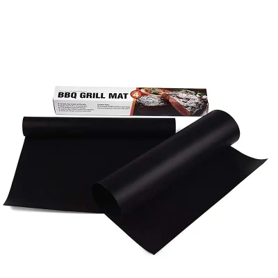 0,2/0,3/0,4mm espesor resistente al calor Alimentos Grado PTFE BBQ Grill Mat