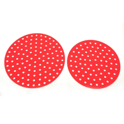 Aire reutilizables freidora horno bandeja para hornear Canasta de Pollo Bote de silicona para hornear pan Grill freidora alfombrilla para rack de aire herramientas