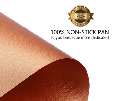 100% Non-Stick Pan Food Grade de fibra de vidrio PTFE Alta temperatura de cocción de Barbacoa Mat