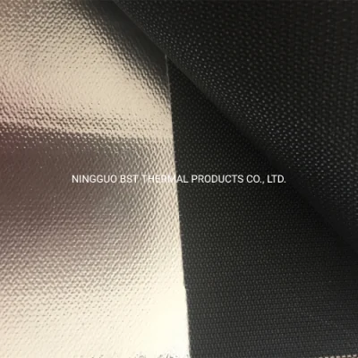 Resistente a alta temperatura el calor de PTFE aluminizado reflectante de tela de fibra de vidrio
