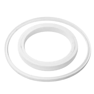 Venta directa de fábrica al por mayor Blanco plástico sellado anillo de PTFE brida Junta de cierre Sanitario de grado alimentario Junta de PTFE Junta de Junta