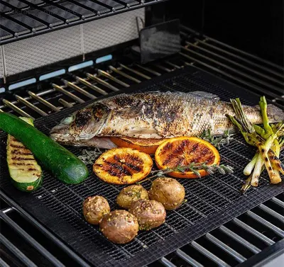 Alimento Seguro resistente al calor PTFE BBQ Grill malla con Aristas