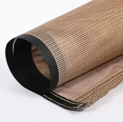 Banda de malla abierta de PTFE resistente al calor para secado de alimentos