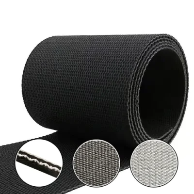 Sistema de transportadores de OEM Non-Stick negro de gran capacidad de carga de la correa transportadora Pvk