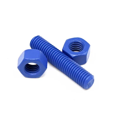 Stud ASTM A193 Gr L7 Stud de cerámica de PTFE Varilla rosca fluoropolímero