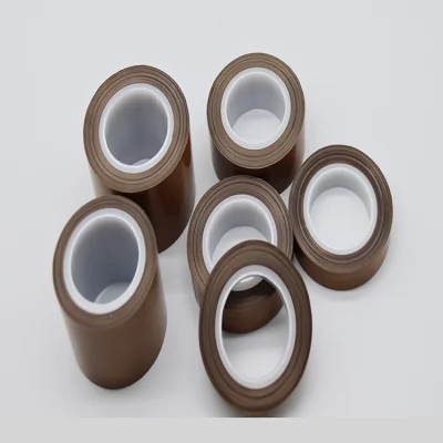 De alta temperatura de color negro/marrón cinta adhesiva de tela de vidrio PTFE para el pegado de