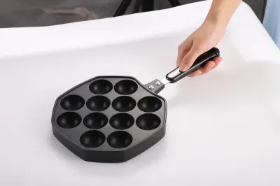 Pulpo Bolas Bandeja de hornear Inicio máquina antiadherente/Equipo de cocina Tipo Gas Molde de pan Takoyaki
