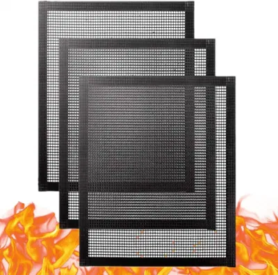  Los alimentos de peces pequeños y PTFE Heat-Resistant Barbacoa alfombrilla de malla