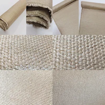 Silicona de PTFE grafito de acrílico de la Vermiculita PU silicato de calcio Al-Foil impregnados con recubrimiento laminado de fibra de vidrio laminado de fibra de vidrio de sílice de tratados de tela
