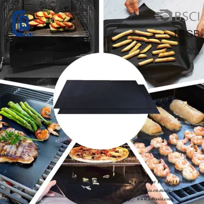 Food Grade de PTFE Alta temperatura de cocción cocinar Barbacoa de fibra de vidrio Mat de malla