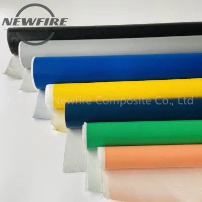 Itinerante de fibra de vidrio tejido revestido de /uno o ambos lados de caucho de silicona/PU/Vermiculita/PTFE/Acrílico Tejido de fibra de vidrio recubierto de fibra de vidrio ignífugo
