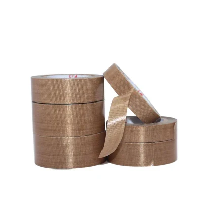 Resistente al calor Anti-Sticky para máquinas de sellado térmico Fibra de vidrio recubierta de PTFE Cinta adhesiva de silicona de tela de vidrio