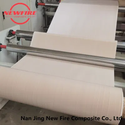PTFE resistente al calor tejido de fibra de vidrio tejido resistente al fuego Fibra de vidrio aislante Tela sin adhesivo