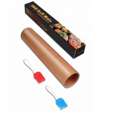 Non Stick Kitchen Ware BBQ Grill Mat BBQ Mat PTFE Parrilla de barbacoa Mat Cooking