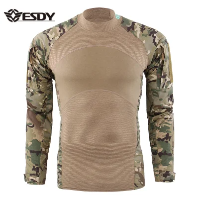 6 colores Caza Trekking Camiseta Camuflaje de manga larga