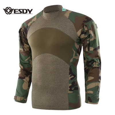 6 colores Caza Trekking Camiseta Camuflaje de manga larga