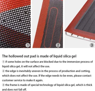 Los valores de fábrica de malla de Horneado de silicona Mat