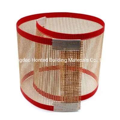  Banda transportadora de PTFE sin costuras de malla de fibra de vidrio para alta temperatura para Máquina para hacer pizza/pan/tortilla