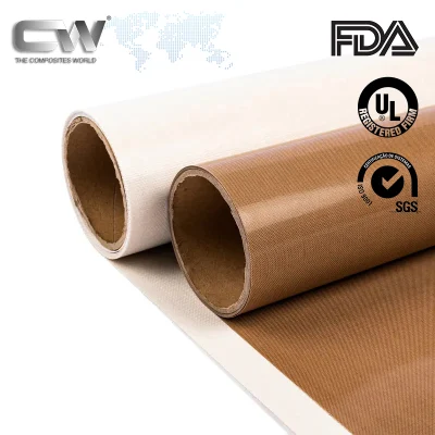 Alta resistencia a la temperatura calidad de color personalizada fábrica Fabricación de PTFE Fibra de vidrio Tela