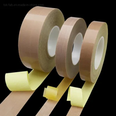 La alta temperatura de tela de fibra de vidrio recubiertas de PTFE anti-adherente telas para cinta autoadhesiva