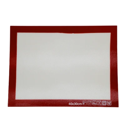 Tamaño grande personalizado 400*600mm no adherente calor cocido de silicona Estera