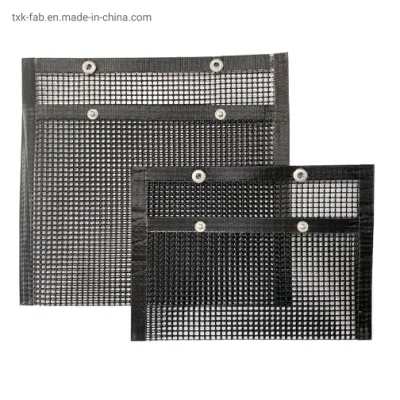 Comida Seguro resistente al calor PTFE Fibra de vidrio BBQ Grill Bolsa de malla