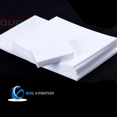 Color blanco puro de hoja de PTFE moldeado espesor Personalizar