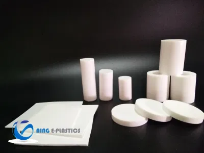 Barra sólida de Teflón de plástico blanco/negro del vástago de PTFE