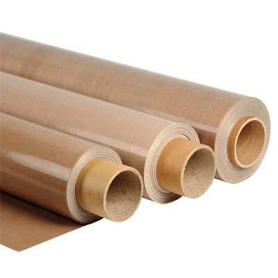 Suministro de 100-2000fabricante de tejido de PTFE GSM con excelentes propiedades aislantes de calor de la cinta transportadora de camisa de sellado...