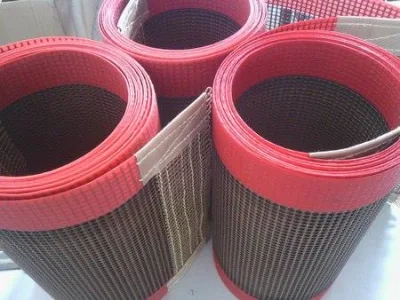 Resistente a altas temperaturas no Stick recubierto de PTFE Glassfiber cinta transportadora de malla abierta