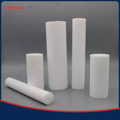 China Proveedor grafito 100% virgen Blanco PTFE Blanco varilla plástico Tubo sólido moldeado de PTFE