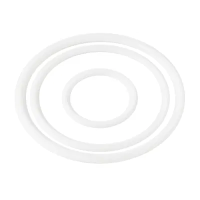 Venta directa de fábrica al por mayor Blanco plástico sellado anillo de PTFE brida Junta de cierre Sanitario de grado alimentario Junta de PTFE Junta de Junta